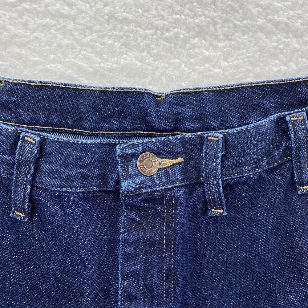 Wrangler Jeans Men 48x30 Blue Five Star Regular Fit Denim Sits at Waist Med Wash - Picture 5 of 16
